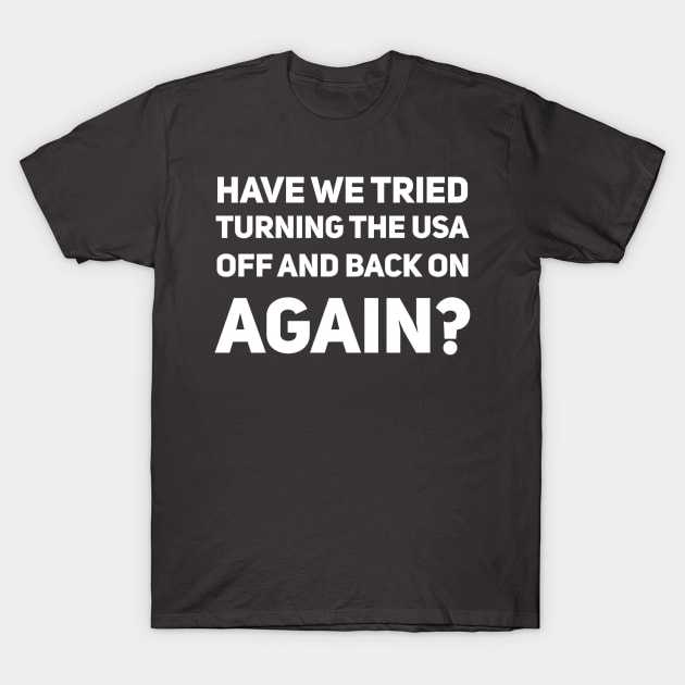 Turn USA on and off T-Shirt by viralnomad